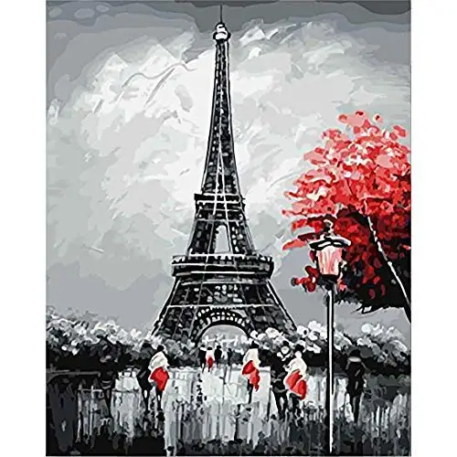 

5D DIY Round Diamond Hand Made Embroidery Wall Cross Sticker Eiffel Tower Diamond Painting Home Decor