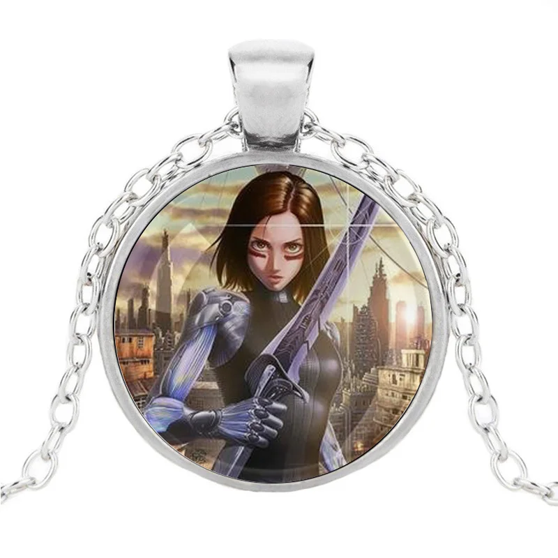 

LERNEJO Battle Angel Alita Necklace Movie Figure Choker Fashion Charm Cosplay Gally Jewelry Girl Gift For Anime Gunnm Last Order