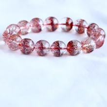 Высокое качество натуральный из натуральной ясно Оранжевый рог изобилия супер 7 семь Мелодия камень для мужчин браслет Круглый Большой бусины 13 мм