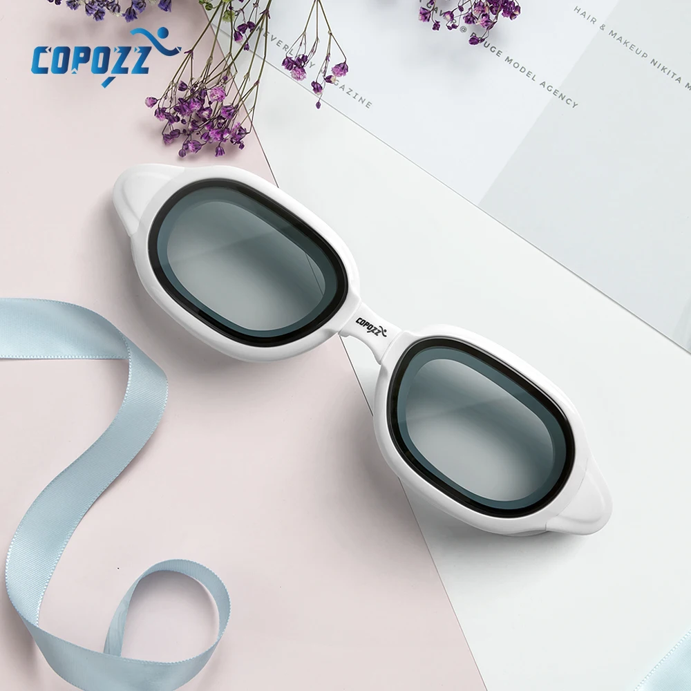 Cheap COPOZZ Swimming Goggles Myopia 0 1.5 to 7 Men Women Anti fog UV Protecion Waterproof Swimming Glasses Diopter Swim Eyewear