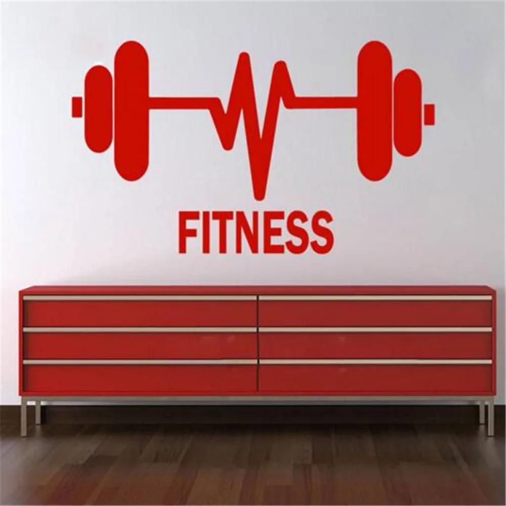 Weightlifting Barbells Fitness Gymnasium Gym Sport Vinyl Wall Sticker