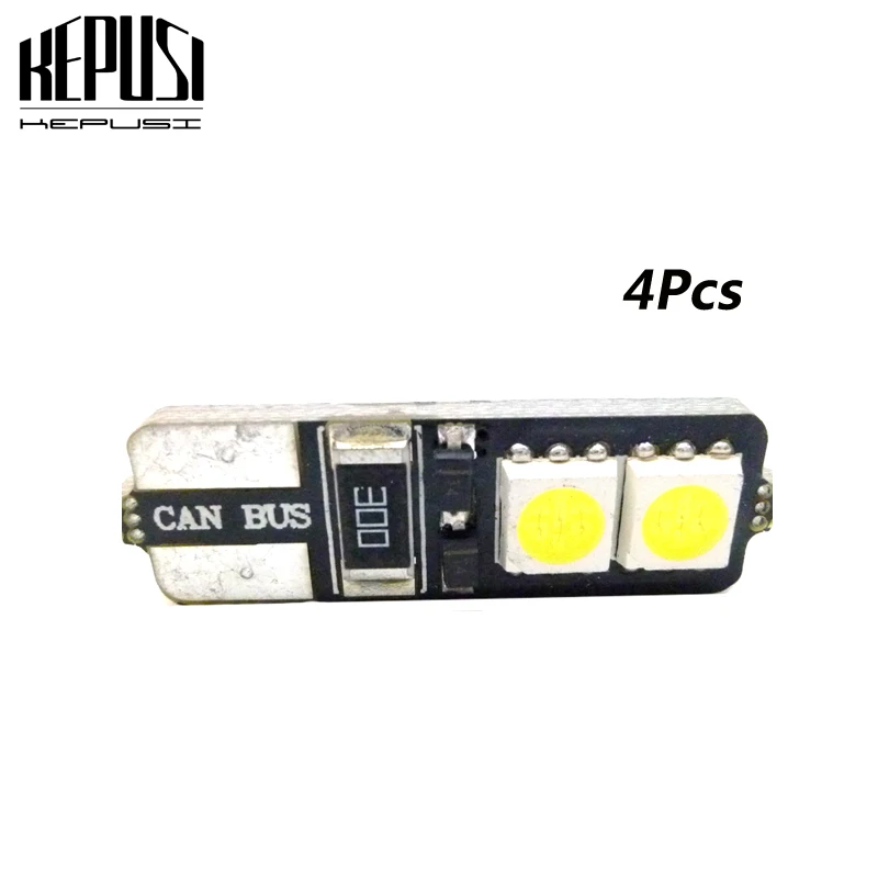 

4pcs Bright Double No Error T10 LED 194 168 W5W Canbus 4 SMD 5050 LED Car Interior Bulbs Light Parking Width Lamps