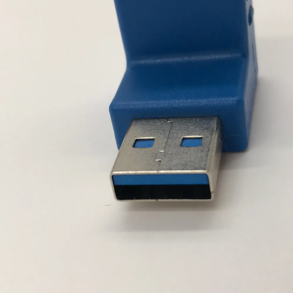 USB 3,0 Штекерный разъем 90 градусов USB 3,0 адаптер угловой конвертер высокоскоростной 1 шт