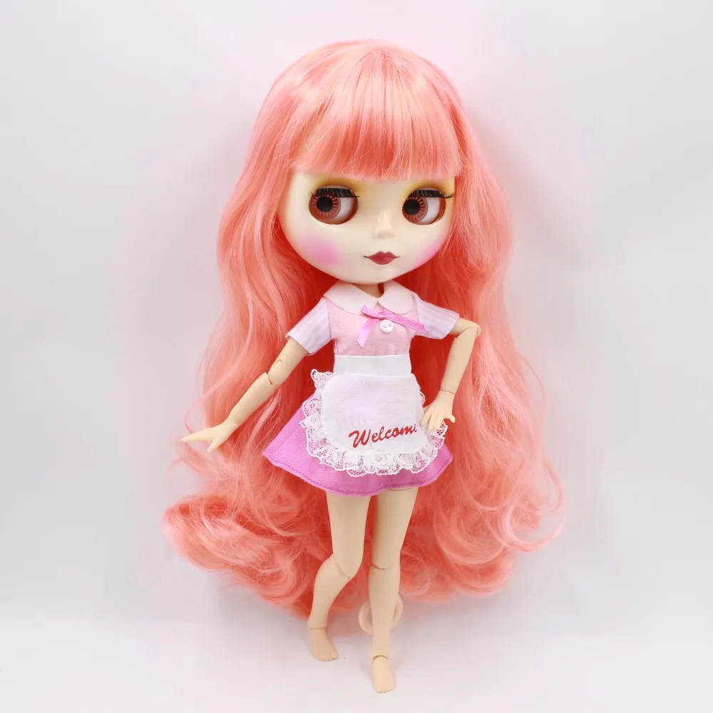 Ледяная кукла DBS Blyth 1/6 bjd шарнир тела блестящее лицо розовые волосы 30 см