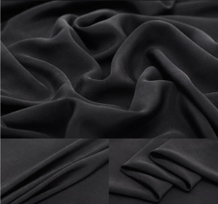 Silk Satin Silver Thin pajamas fabric material Garment fabric DIY 100