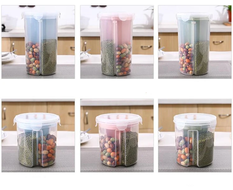 Высокое качество прозрачный пластиковый ящик для хранения еды с крышкой герметичные контейнеры для еды корзина для хранения зерна Crisper кухонный Органайзер