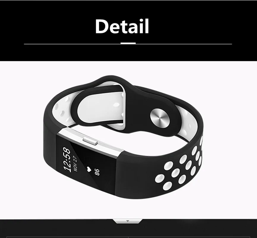 Замена регулируемый ремешок для спортивных часов полосы для FitBit Charge 2 Силиконовый Браслет Smartwatch Фитнес браслет