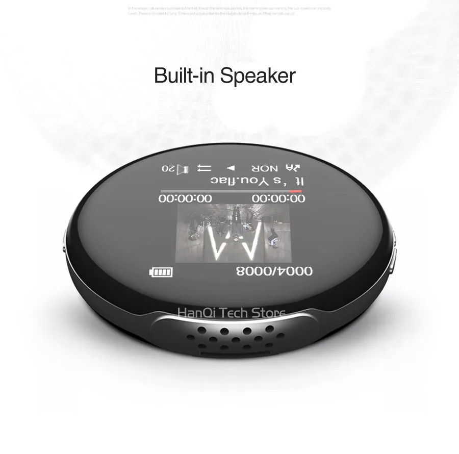 RUIZU M1 Спортивный Bluetooth MP3-плеер Мини Портативный аудио музыкальный плеер 8 Гб со встроенным динамиком Поддержка FM, запись, электронная книга, часы