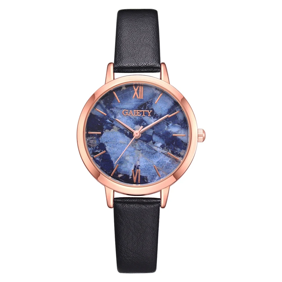 

GAIETY Brand New Fashion Simple Watch Women Design Colorful Watches Luxury Brand Leather Battery included Quartz Watch Women