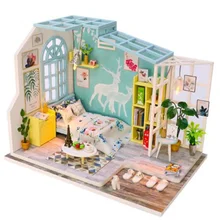 Doll House Diy Miniature Dollhouse Model Wooden Toy Furnitures Casa De Boneca Dolls Houses Birthday Gift Doll House Diy Miniature Dollhouse Model Wooden Toy Furnitures Casa De Boneca Dolls Houses Birthday Gift