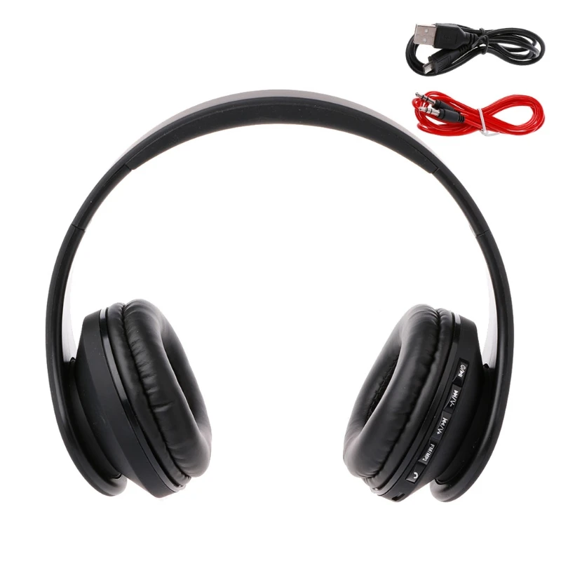 Goedkoop OOTDTY Nieuwe Mode 4 In 1 Opvouwbaar Bluetooth Draadloze Headset Bedrade Hoofdtelefoon voor MP3 FM Radio Met Microfoon
