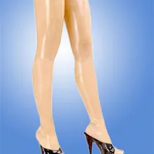 Прозрачный латекс чулки бедра высокие сексуальные женские прозрачные чулки резиновые Длинные Гетры