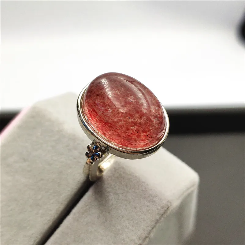 Natural Ice Red Strawberry Quartz Ring (6)