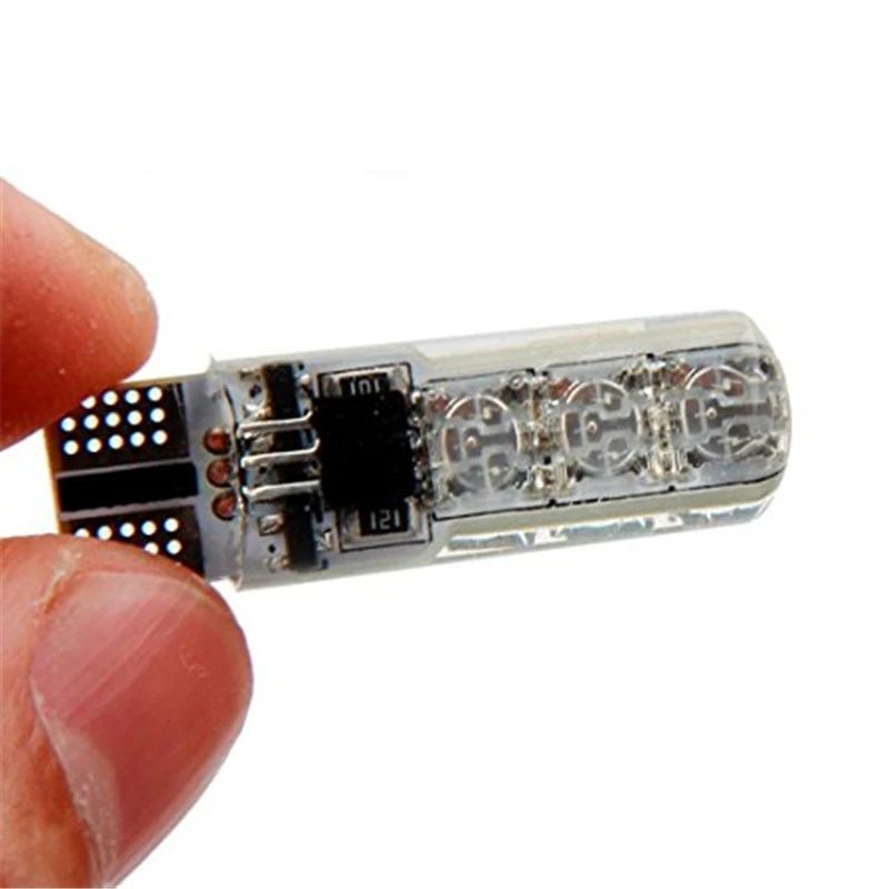 50 компл. T10 W5W 168 194 SMD 6-светодиодный 5050 удаленных Управление RGB автомобилей Чтение Клин огни для автомобиля хвост светлая сторона дверь, парковка освещения