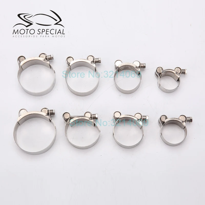

Stainless Steel Holder Clamp Fixed Ring Support Bracket Universal Clamp Adapter For Akrapovic Exhaust Pipe Scooter Muffler