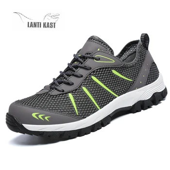 

Men's Hiking Shoes Breathable Mesh Lightweight Trekking Mountain Shoes Summer Outdoor Tactical Climbing Shoes Sneakers Men