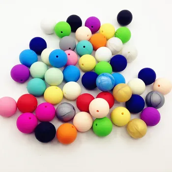 

20mm silicone beads round loose jewelry baby teething balls(20pcs) Candy Silicone Bead Food Grade Sensory infant teether