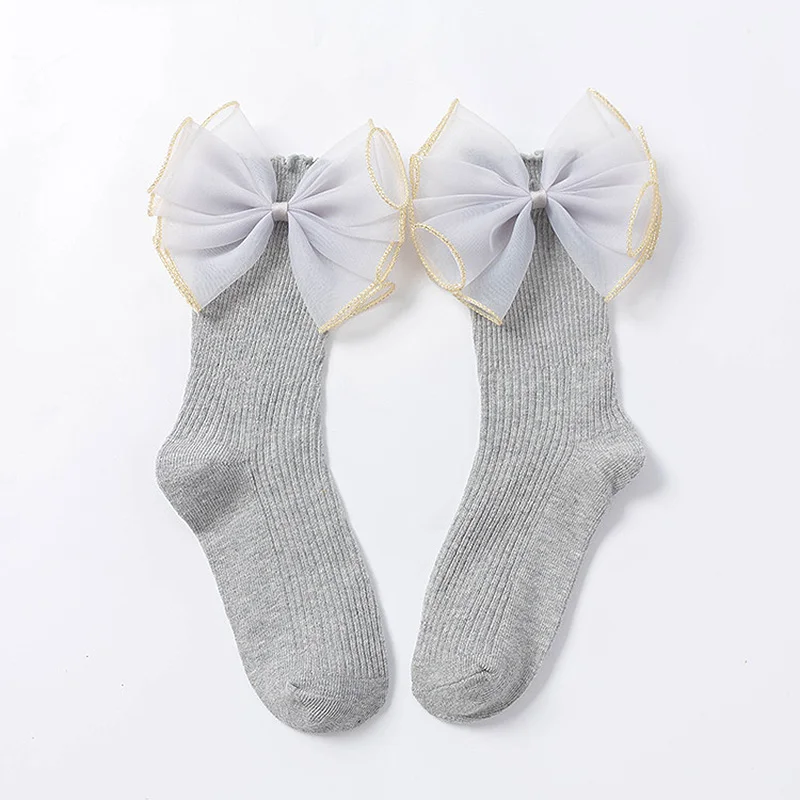 Короткие носки для малышей новые хлопковые носки с бусинами для маленьких девочек носки принцессы 1 пара популярных милых носков с бантами - Цвет: 23