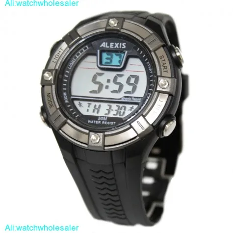 DW381D Date Alarm BackLight PNP Matt Silver Bezel Water Resist Men Digital Watch