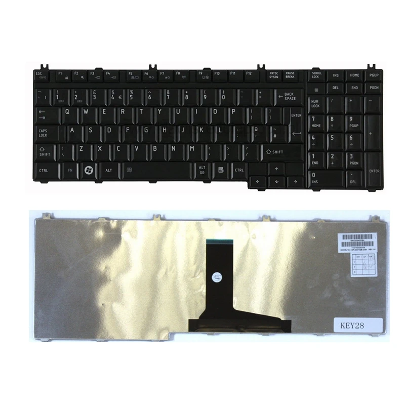 YALUZU новая клавиатура для Toshiba Qosmio F60 F755 G55 F750 G50 X305 Великобритании QWERTY Клавиатура ноутбука черный