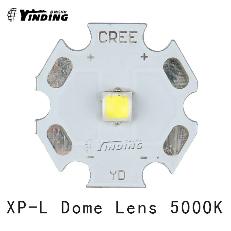 5pcs Cree XLamp XP-L XPL V5 U6 V6 Dome Lens Neutral White 5000K 10W LED Emitter Chip Blub Lamp Light with 20MM PCB Heatsink | Лампы и