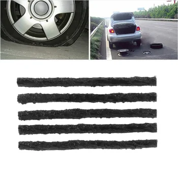 

30/5Pcs Car Bike Tyre Tubeless Seal Strip Plug Tire Puncture Recovery 100mmx6mm Thickened Repair Kit