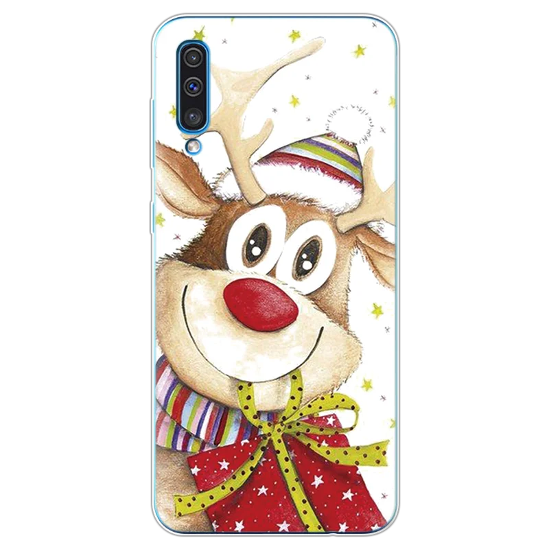 Merry Christmas Cartoon Santa Claus Deer Case For Samsung Galaxy A50 Soft Silicon Coque For Samsung A40 A60 A70 A7 A9 Cover - Цвет: sdbdzlu