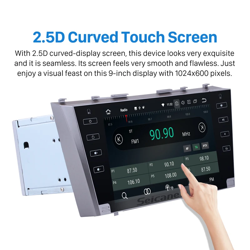 Top Seicane Car Radio For 2007 2008 2009 2010 2011 Toyota Camry Android 8.0 9 Inch Bluetooth Wifi GPS Navigation Multimedia Player 2