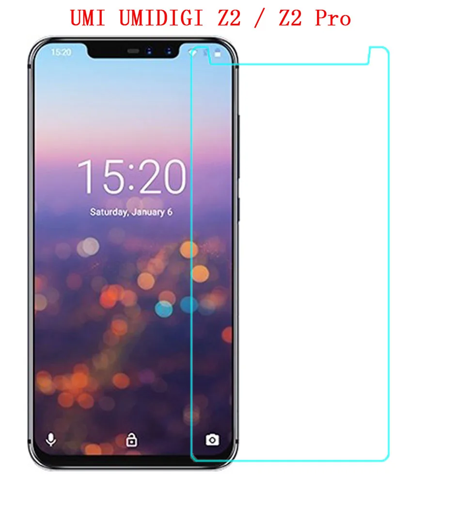 

2PCS Tempered Glass for UMI UMIDIGI Z2 / Z2 Pro 6.2 LCD Film 2.5D Scratch-proof Screen Protector Cover for Umi Z2 Pro Phone Film