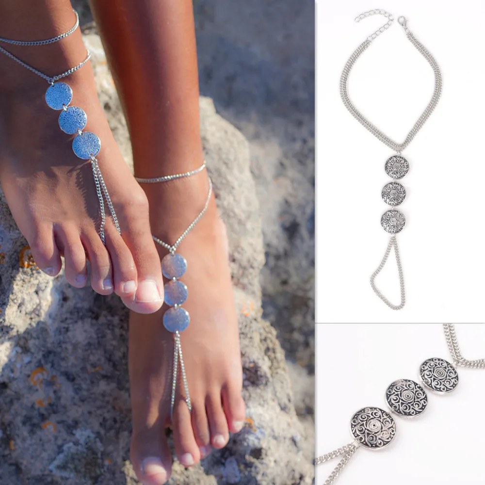 anklets for Women 2016 new Anklet silver Vintage Bohemian Silver