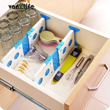 

vanzlife length adjustable drawer dividers thickened plastic layered baffle plate expansion drawer partition