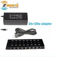 802.3af/at пассивный инжектор 8 коммутационная панель, порты: с 24 Напряжение 120 блок питания ватт