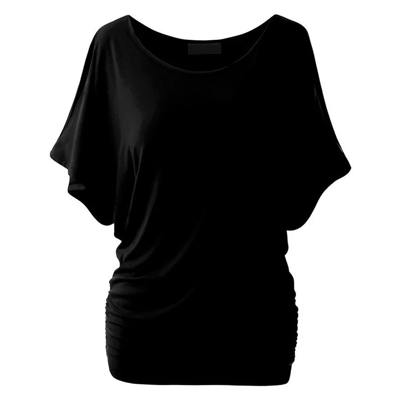 

Women's Short Sleeve Round Collar T-shirt Tee Lady Top Sexy Fashion Loose Clothing QL Sale