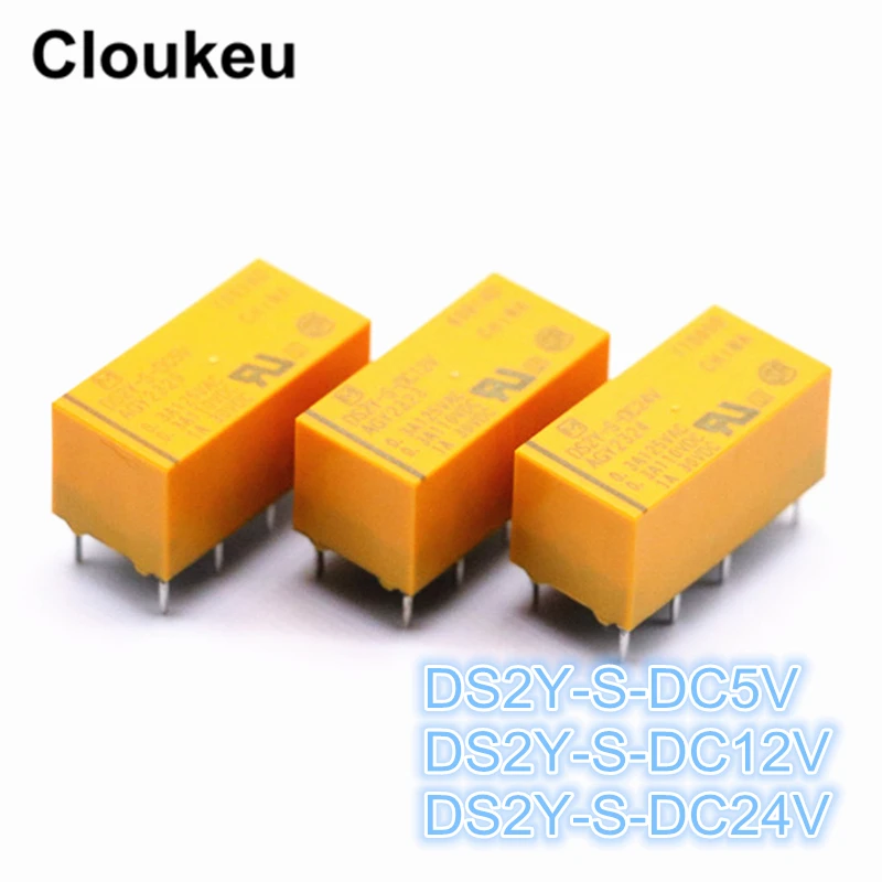 2 шт. реле DIP8 DS2Y-S-DC5V DC12V DC24V AGY 2329 2323 2324