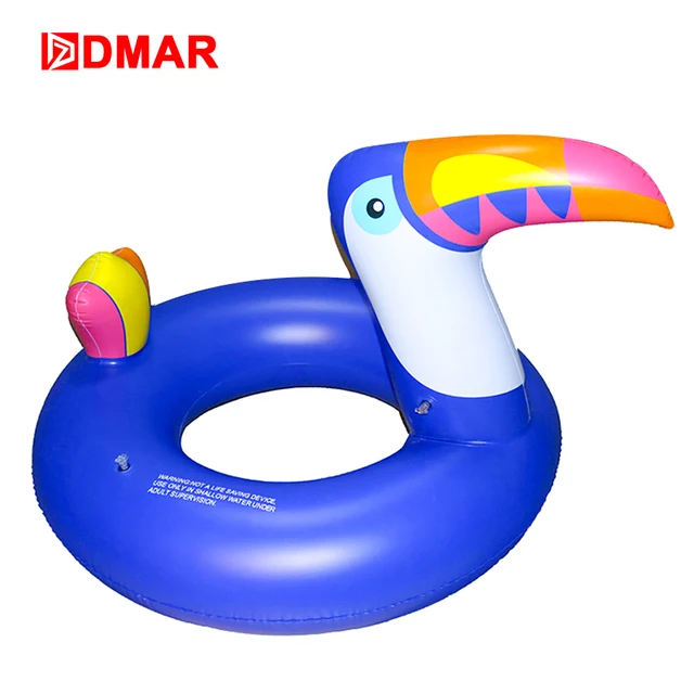DMAR Aquatic Toys Adult Swim Ring Bluebird Large Mouth Swim Ring Adult