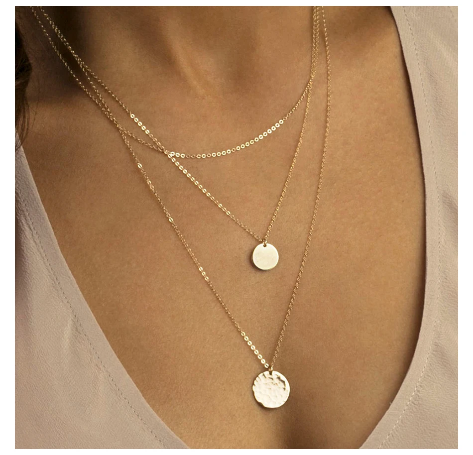 E-Manco, винтажные подвески, многослойное ожерелье Neklace для женщин, ожерелье из нержавеющей стали, Женская цепочка, колье, ожерелье