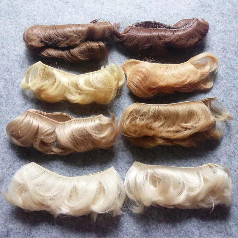 

5PCS/LOT BJD Doll Accessories Multi-Colors Short Doll Wig Hair 5CM Fringe Hair For Doll DIY