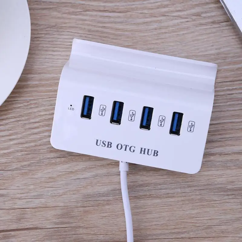 4 порта USB 2,0/type-C USB-C OTG концентратор с телефоном планшет ПК подставка держатель для телефона Мульти порты сплиттер адаптер