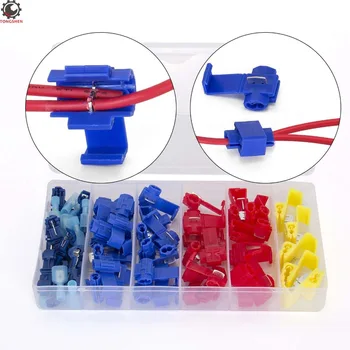 

67pcs Quick Splice Solderless Wire T-Tap Electrical Wire Connector Electrical Cable Connectors Fast Quick Splice Lock Wire Termi