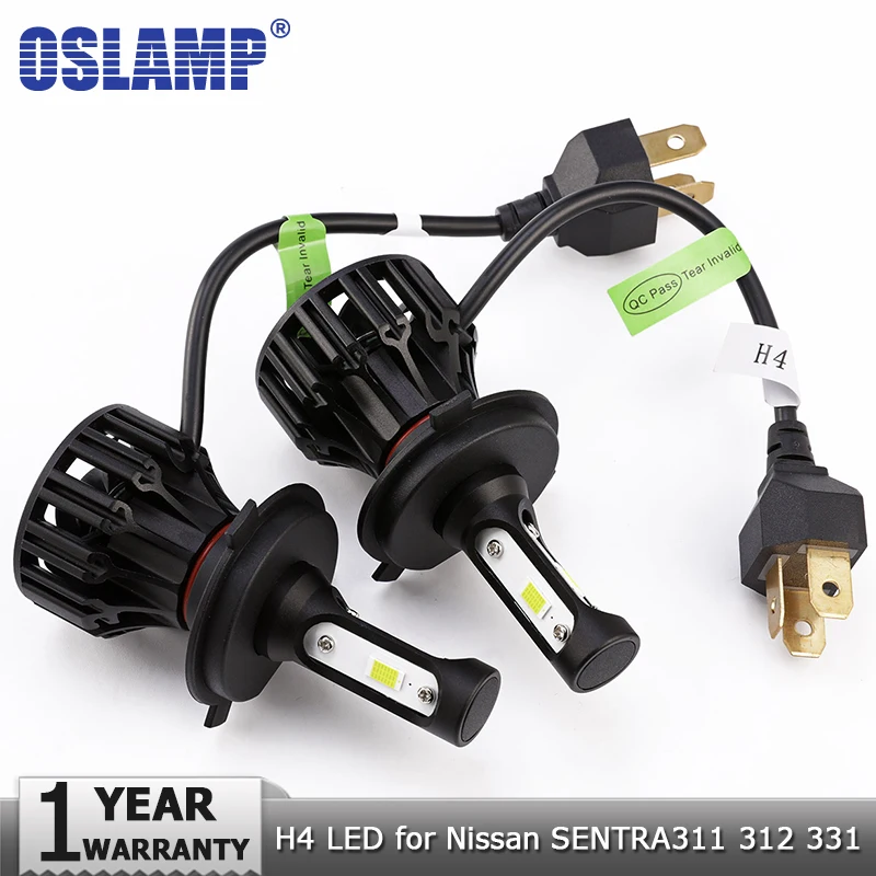 Oslamp H4 Hi lo автомобильная светодиодная лампа для фары COB Chips 72 Вт 8000lm 6500 к