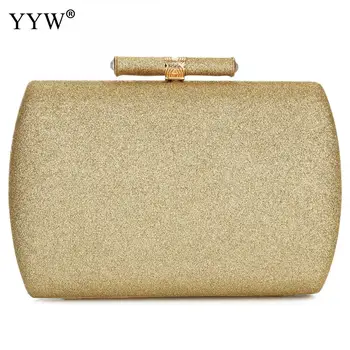 

YYW 2019 Women Bag Over Shoulder Clutch Wedding/Party/Luxury Clutches With Chain Designer Luxury Evening Bags Female gold sliver
