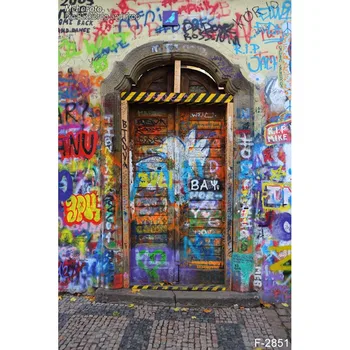 

1.5x2.2M graffiti wall Vinyl Photography Backdrops Computer Printed Children Backgrounds for photo studio 5X7ft F-2851