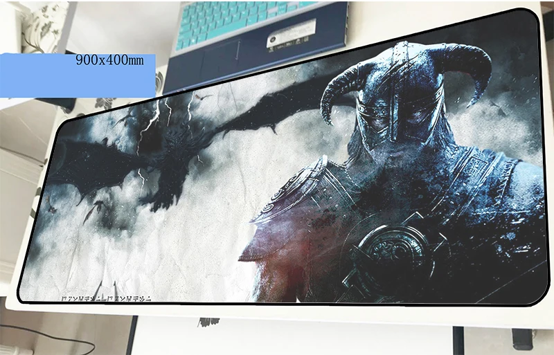 skyrim mousepad 90x40cm Cartoon gaming mouse pad gamer mat Aestheticism game computer desk padmouse keyboard large