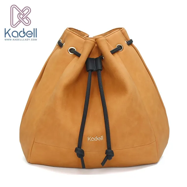 Kadell 2017 Лето Шнурок ПУ Кожа Ведро Мешок Случайные Сумка Сумка Tote Емкость Bolsos Известный Бренд Женщин Сумки