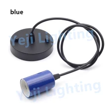 Многоцветные E27 патрон для лампы с 100 мм база потолочная панель потолочное основание розовое навес комплект шнуров ламп чашка с освещением аксессуары синий