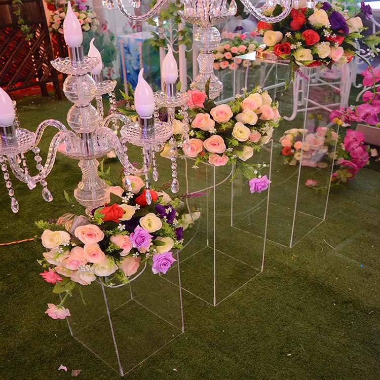 Acrylic wedding transparent square road guide wedding decoration stage decoration props display stage manufacturers direct sales