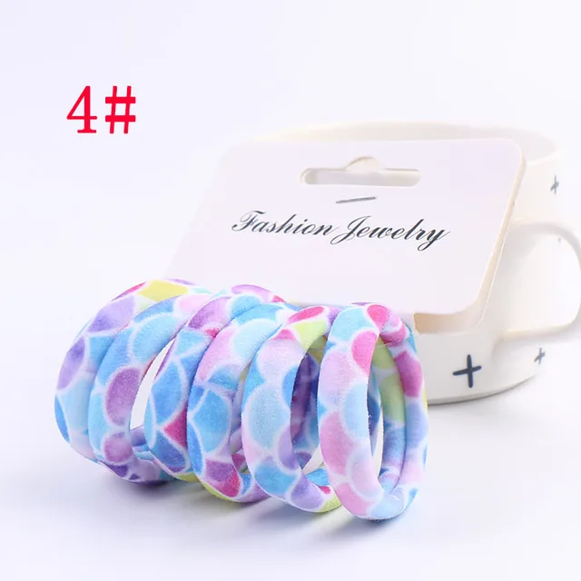 6PCS/Sett Cute Girls Elastic Hair Bands Scrunchies Ponytail Holder Rubber Bands Hair Ties Sweet Kids Hair Rope Hair Accessories style 4