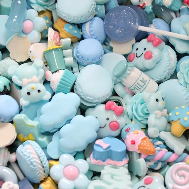 

30Pcs/pack DIY Supplies Accessories Resin Ice Cream Decoration For Children Filler Miniature Resin Cake Fruits Candy Chocolate