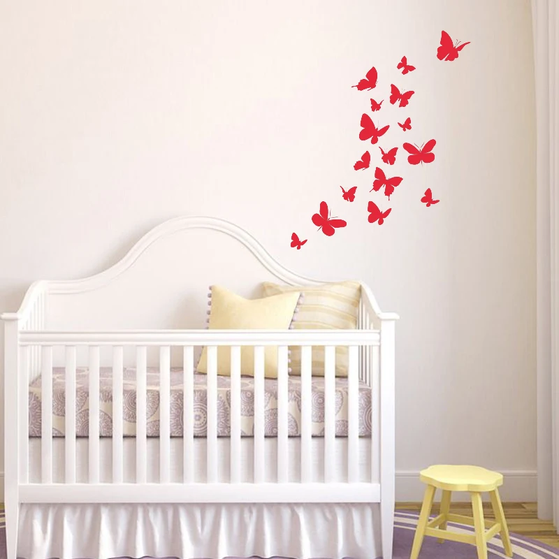 Butterflies Wall Decal Animals Wall Sticker For Nursery Baby Room Decor