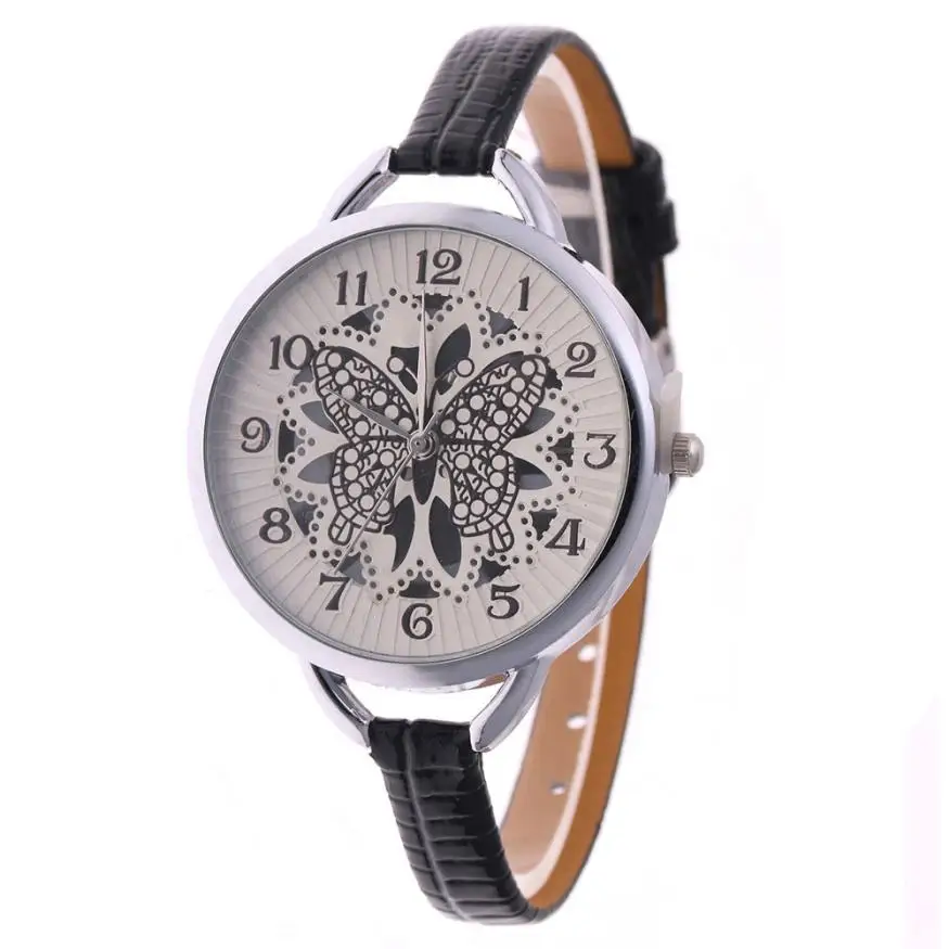 Sanwony Elegant Women Watches Butterfly Pattern Watch Women Alloy